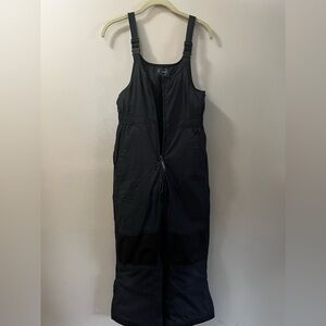 LL Bean Cold Buster snow bib ski pants kids size 12 Black. Zippered bottoms.